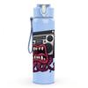 1PC Octopus Retro Boombox Music Pattern 750ml Color Plastic Sports Water Bottle Leakproof Flip Straw Lid Suitable for Sports Office Home Use