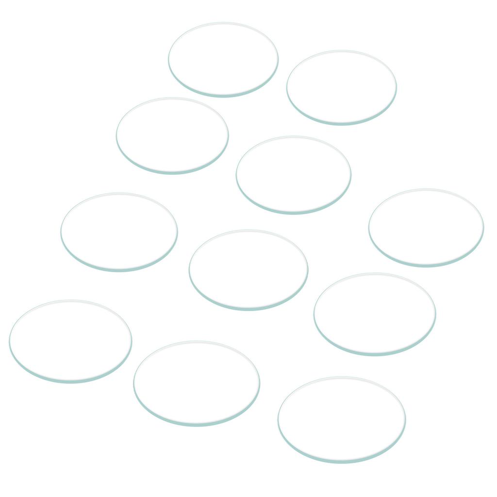 11Pcs Flat Watch Lens High Durability Easy Operation Small Size Professional Watch Glass Lens for