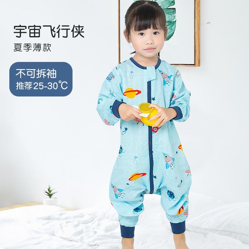 Baby Sleep Sack Bamboo Cotton Lightweight Wearable Sleeping Bag With Detachable Sleeves Infants Toddlers