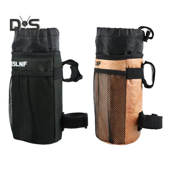 Сумка для бутылки с водой для велосипеда, регулируемая, с завязками, водонепроницаемая, термо, сумка для хранения бутылки для горного велосипеда, аксессуары для велосипеда