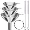Filling Hip Flask Stainless Steel Funnel Mini Funnel Set Multi Function Mouth Funnel  Household