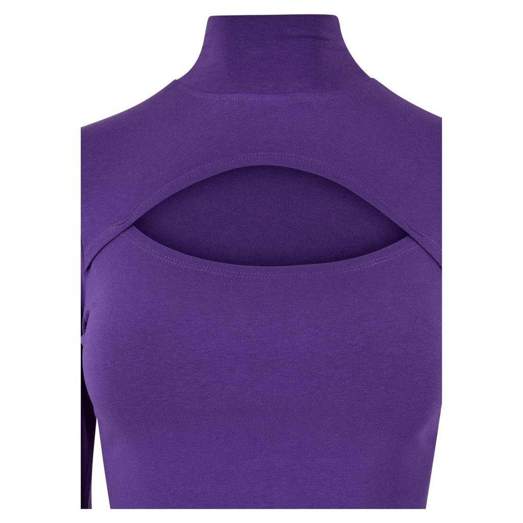 Urban Classics Womens/Ladies Cut Out Turtle Neck Long-Sleeved Top