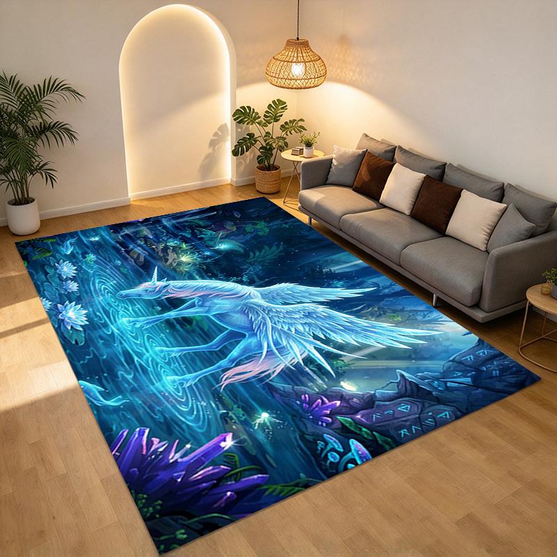 Forest Living Room Nonslip Area Rug Soft Carpet For Bedroom Game Playroom Sofa Office Home Decor Doormat Christmas Gift C929306