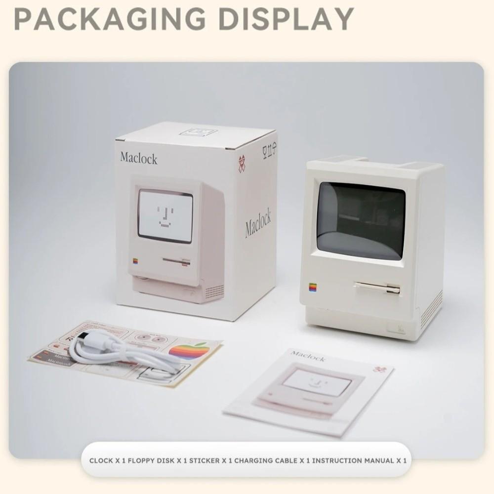 Регулируемая Яркость Ретро MacLock Часы Календарь Настольные Часы Подарки Пиксельные Будильники