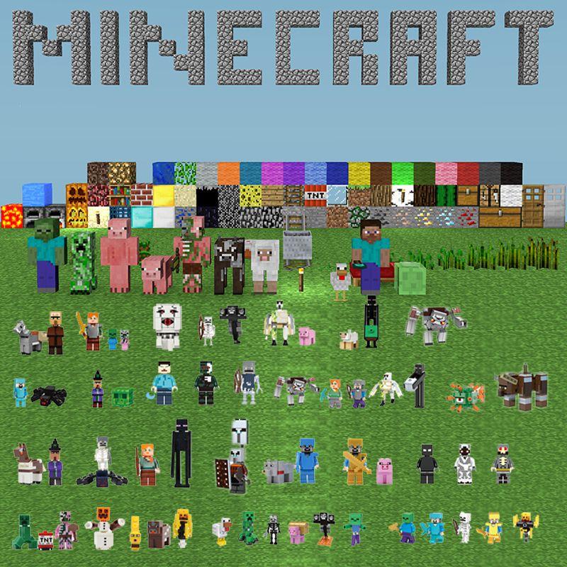 Фигурки Стив Майнкрафт Он Конструктор Игрушки Кирпичики Детские Подарки на День Рождения