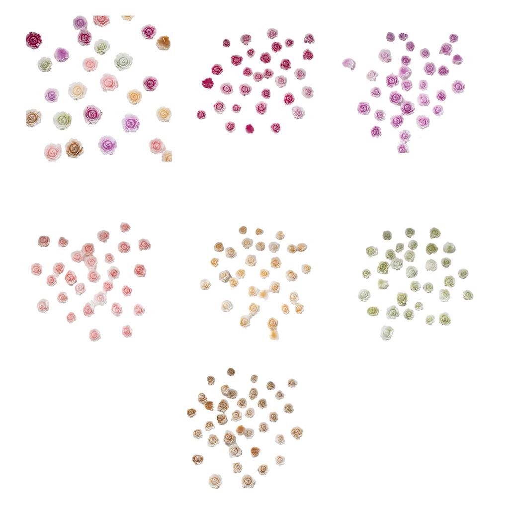 50 шт. смоляных розовых украшений для ногтей, 3D-подвески для ногтей, изысканный дизайн для маникюра своими руками