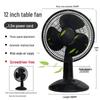 Bili Sha 12/16-inch Low Noise Oscillating Desk & Floor Fan - Ideal for Dorms, Homes & More