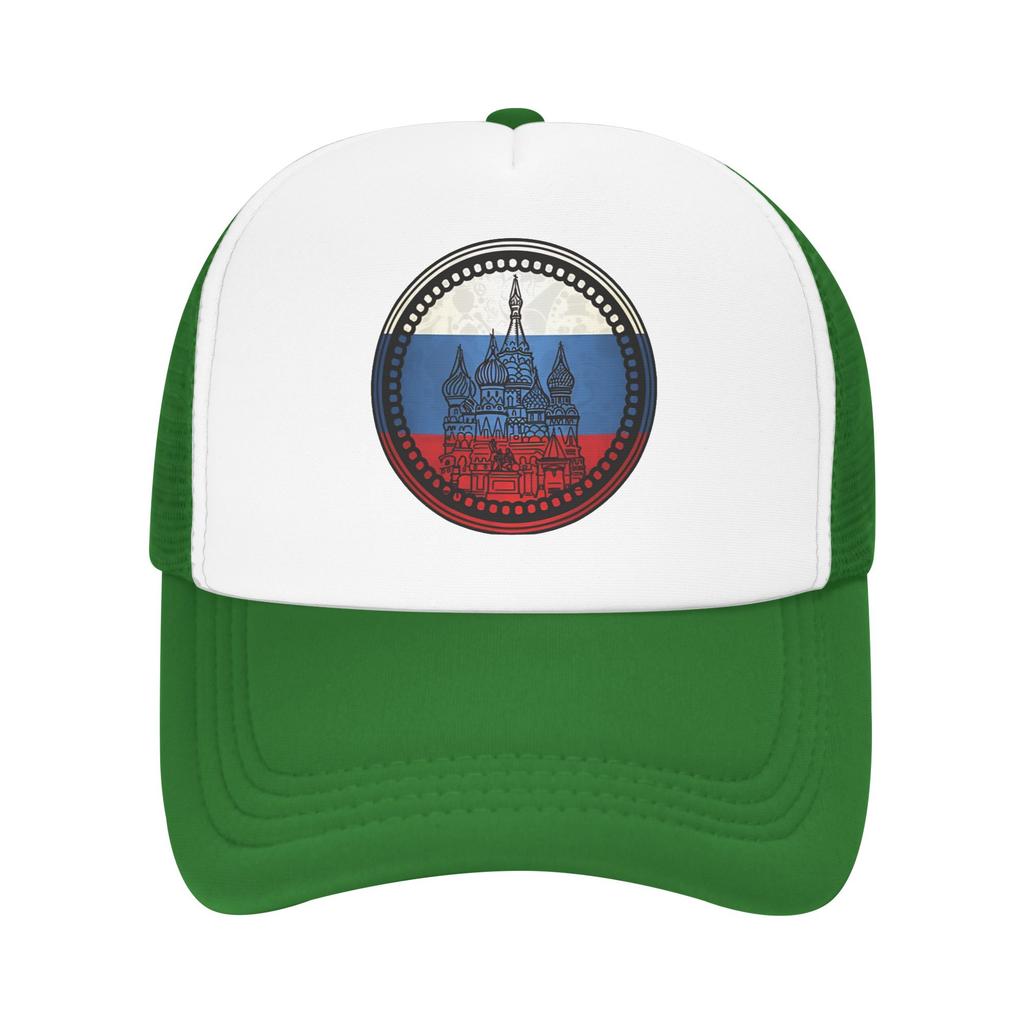 Basil Cathedral In Moscow Russia Sun Hats Casual Couple Women Mesh Hip Hop Hats Breathable Print Kpop Rock Baseball Cap