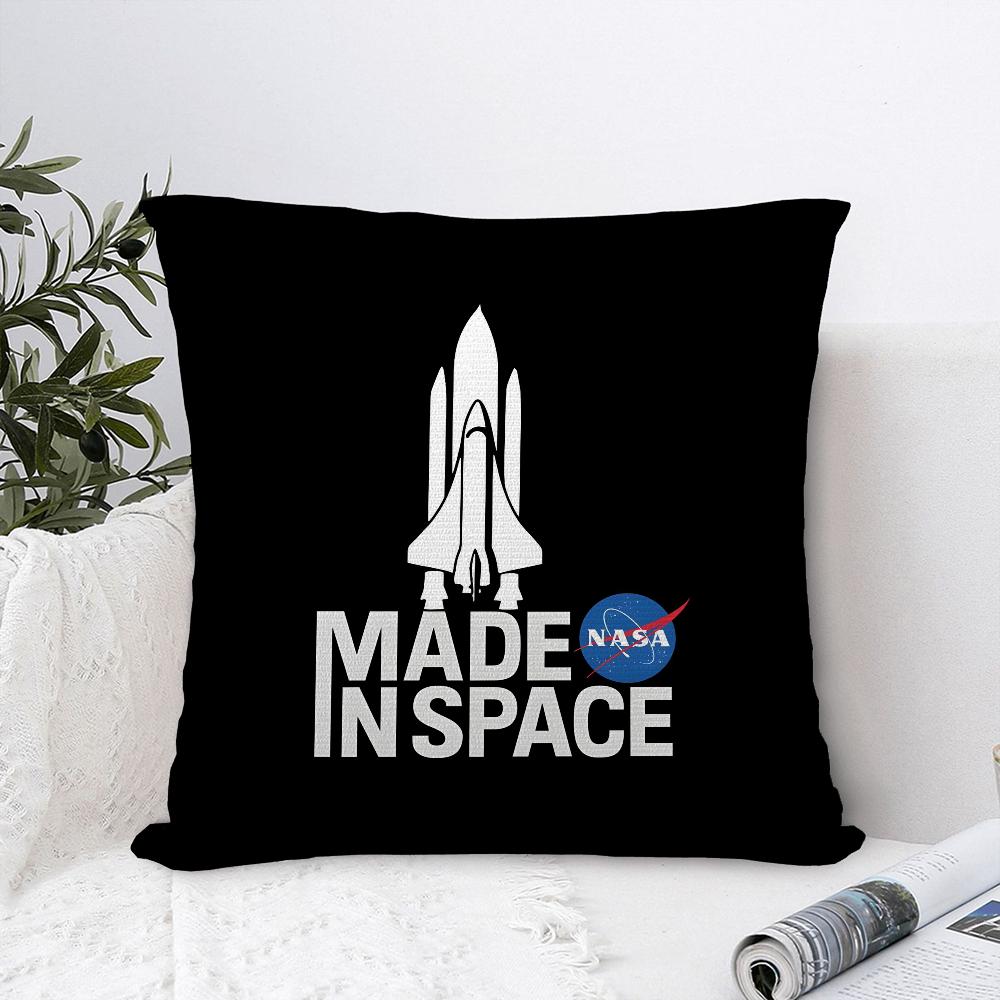 Наволочка для подушки с принтом N-NASA S-space, из плюша, мягкая, двусторонняя печать, чехол для диванной подушки, чехол для декоративной подушки