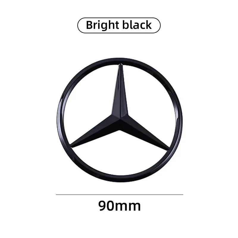 CSF1 90mm Car Rear Trunk Middle Badge Emblem Sticker Decal For Mercedes Benz W203 W211 W204 W210 W212 Cla W205 W213 CLA CLK CLS ML