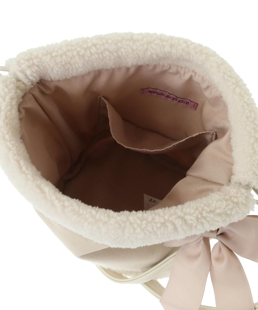 Женская сумка на плечо Maison de Fleur из овчины на шнурке, Розовый, 08000039000