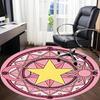 Ковер с рисунком Card Captor Sakura, Круглый коврик для офиса, Под офисные стулья, Спальня, Гостиная, Домашний декор a0908189