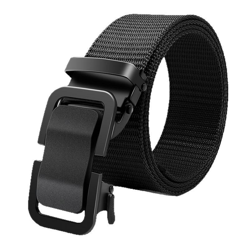 Nylon Canvas Men's Belt with Automatic Buckle - Casual, Durable, Extended, Ideal for Students and Military Training