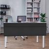 under Desk Privacy Panel Self-Adhesive Modesty Panel Heavy Duty Desk Skirt with Wire Pocket Cable Management Organizer for Office Desk Standing