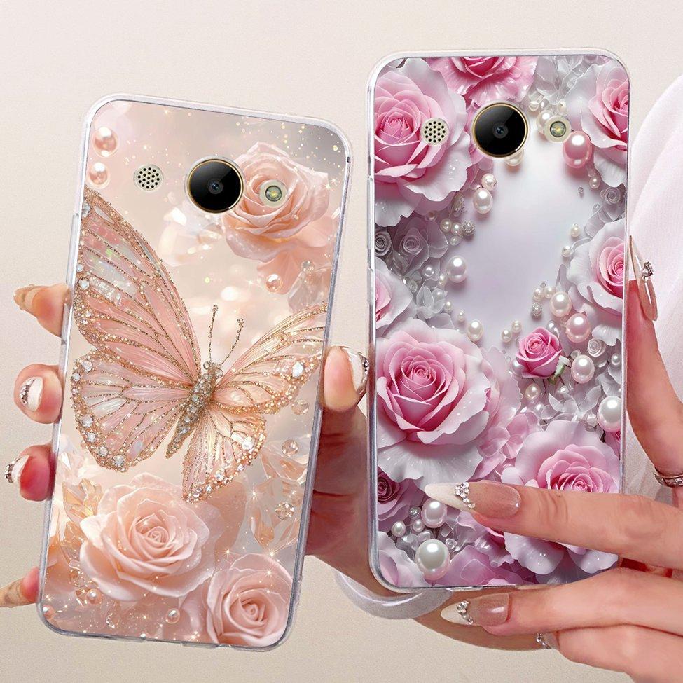 Casing For Huawei Y3 2018 Cover For Huawei Y3 2017 Case Aesthetic Luxury Cute Cat Fashion Butterfly Funny Painted Casing