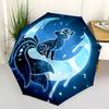 1pc Moon Fox Automatic Open/Close Umbrella, Portable Folding Umbrella for Travel, Themed Events,