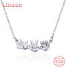 Линдон Стерлингового Серебра 925 Классическое Женское Ожерелье Кулон Циркон Модный Подарок
