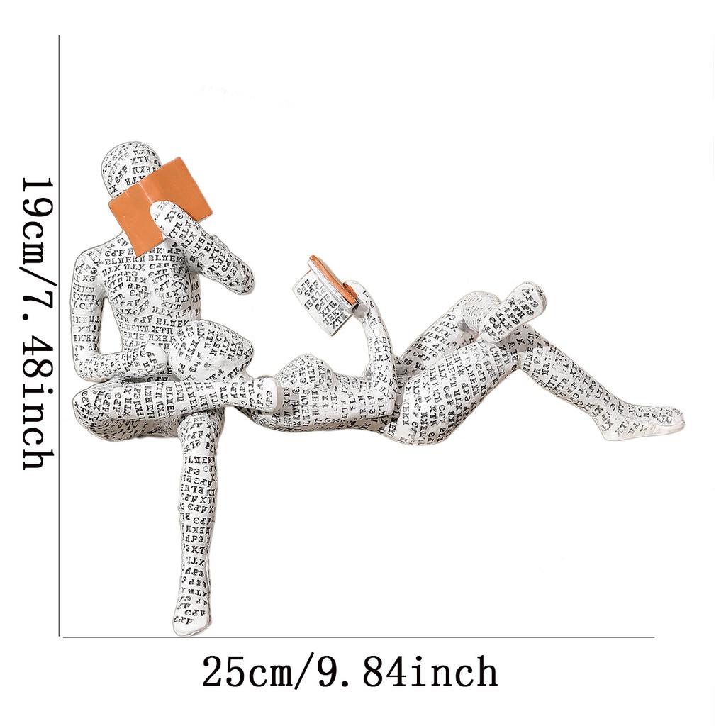 D5 Европейская Легкая Роскошь Абстрактный Читающий Персонаж Украшение Буквы Читающее Украшение Украшение для Дома Алфавит Читающее Украшение