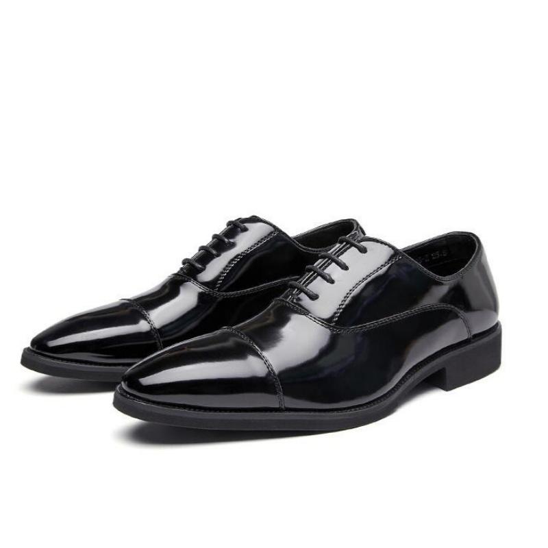 Genuine Leather Mens Dress Shoes Black Formal Social Shoe Male Business Wedding Derby For Man Luxury Oxford Loafers