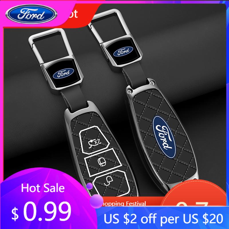 Car Sticker Hot For Ford Car Smart Remote Key Case Cover Shell Holder for Ford Focus 3 4 ST Fiesta Fusion Kuga Ecosport C-Max S-