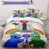 3pcs Rainbow Friends1 pattern bedding set duvet cover set includes duvet cover &pillowcases, perfect all season bedroom decoration & gift