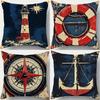 Lighthouse Patterned PillowcaseSuitable for Sofa Car Bedroom Decorative Cushion Cover Pillow Cover