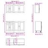 4 Piece Kitchen Cabinet Set  Porto  Rustic Wood Look Engineered Wood