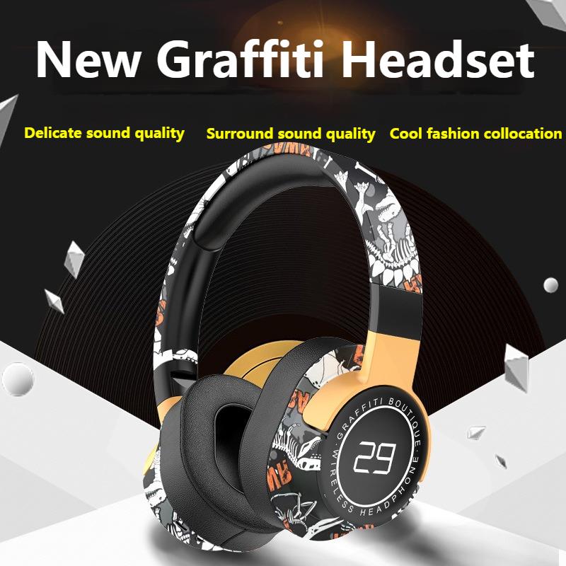 НОВЫЕ беспроводные наушники Graffiti Bluetooth 5.1 с глубокими басами и шумоподавлением, стереогарнитуры HiFi с микрофоном HD