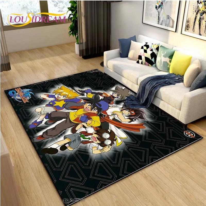 Beyblade Cartoon Anime Carpet for Living Room Bedroom Coffee Table Yoga Area Rug Kitchen Unslip Floor Mat Alfombra Birthday gift