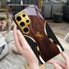 Стеганый Золотой Конь Позолоченный Чехол Для Телефона Samsung Galaxy S25 S24 S26 S23 S22 S21 S20 Ultra Plus FE S26+ Стеклянная Крышка