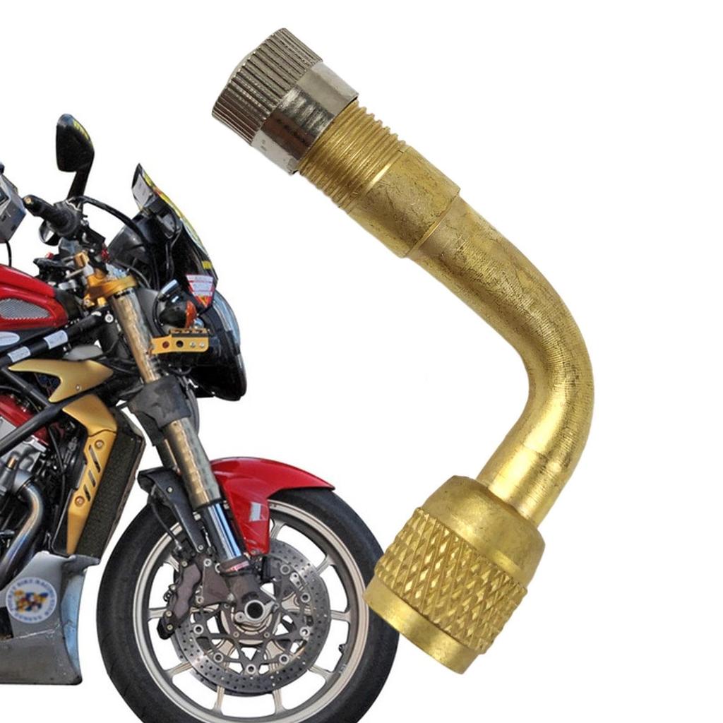 Motorcycle Air Valve, Tire Valve Extension Adapter, Motorbike Tire Extension Valve, 90 Degree Bend