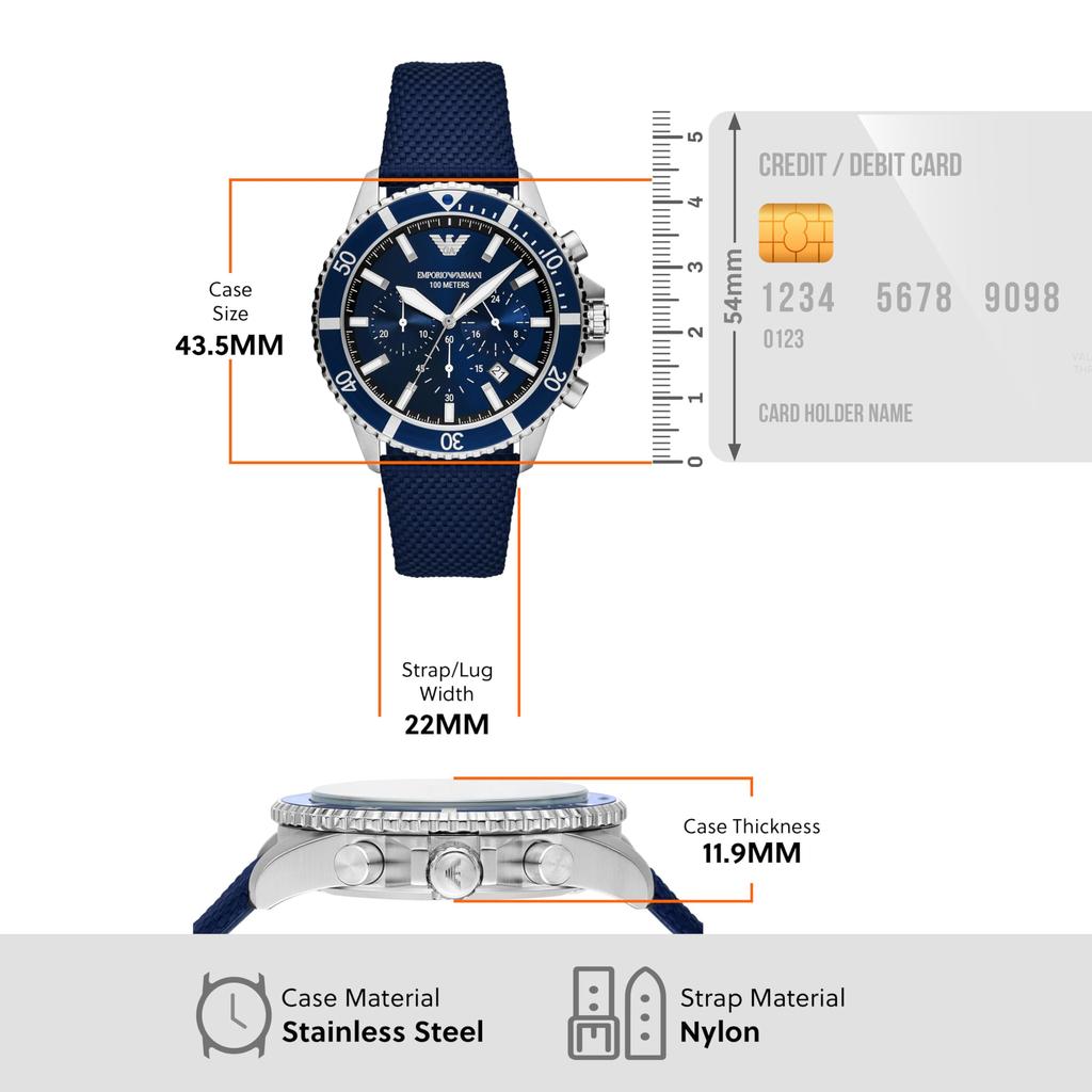 Часы WORLD EXPLORER AR11588 Синие [Emporio Armani] Мужские