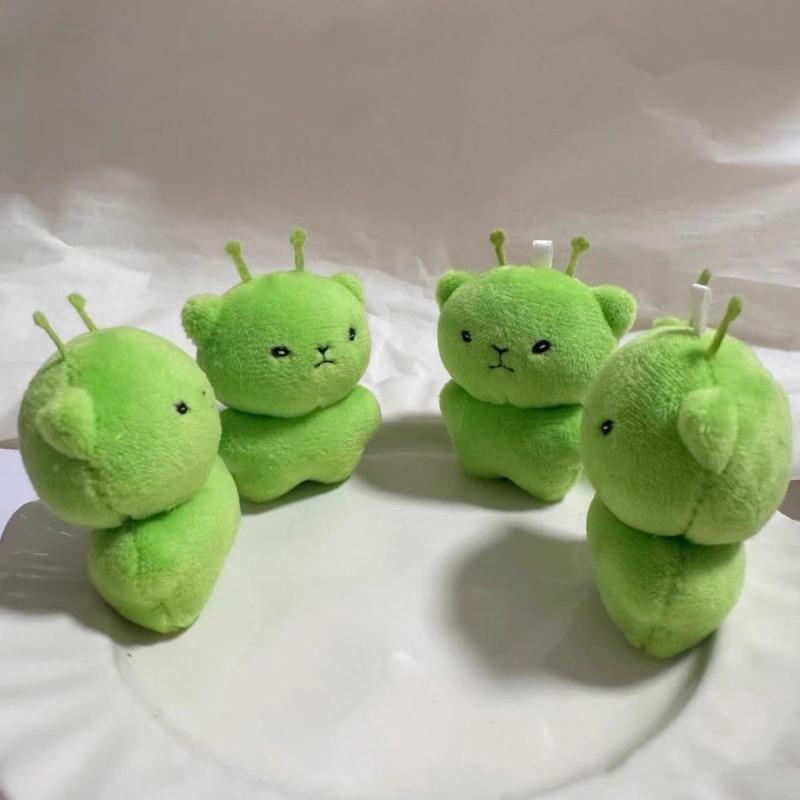 Мягкая игрушка-кот-инопланетянин, мультяшный брелок-игрушка, креативный аксессуар для рюкзака в стиле «уродливый-милый», подвеска, подарок для вечеринки.