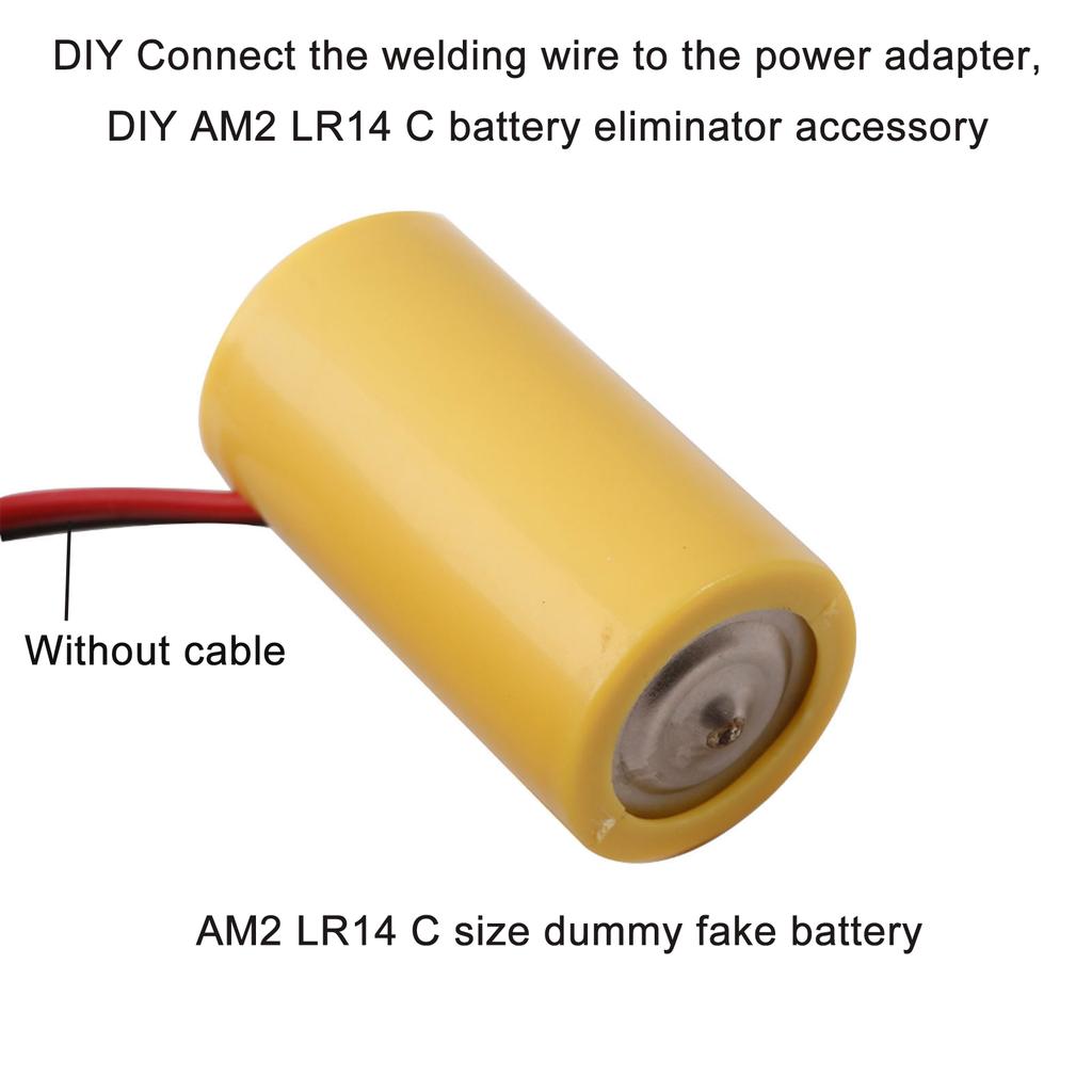 5 шт. LR14 C поддельный аккумуляторный заполнитель, сменный пустышка, корпус аккумулятора, чехол, съемный кожаный проводник для питания