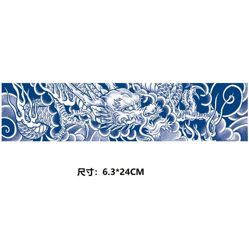 Кольцо на руку, неотражающее, долговечное, водопереводное, травяное, тату-наклейка, длинная полоса, круг, картина укиё, набор тотемов дракона и феникса