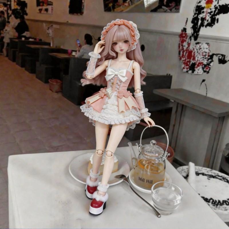 Набор одежды для кук BJD на заказ 11-17 см Куклы Ob11 Кружевной сетчатый наряд без обуви Костюм из ткани ручной работы
