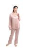 Gentle Silk Long Long Solid Front Sizes 30s 40s Vintage [eletty] Women's Pajamas, Loungewear, Sleeves, Pants, Color, 100% Silk, Spring, Summer, Fall,