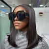 Vintage Oversized Sunglasses Women Irregular Brand Big Frame Sun Glasses Female Black Yellow Style Square Glasses