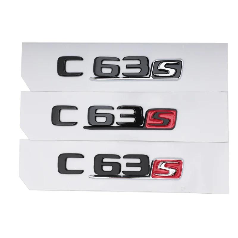 Car Tuning For Mercedes Benz AMG C Class W204 W205 C63 C63S Letter Logo 3D ABS Sticker Car Rear Trunk Emblem Nameplate Decals QX8