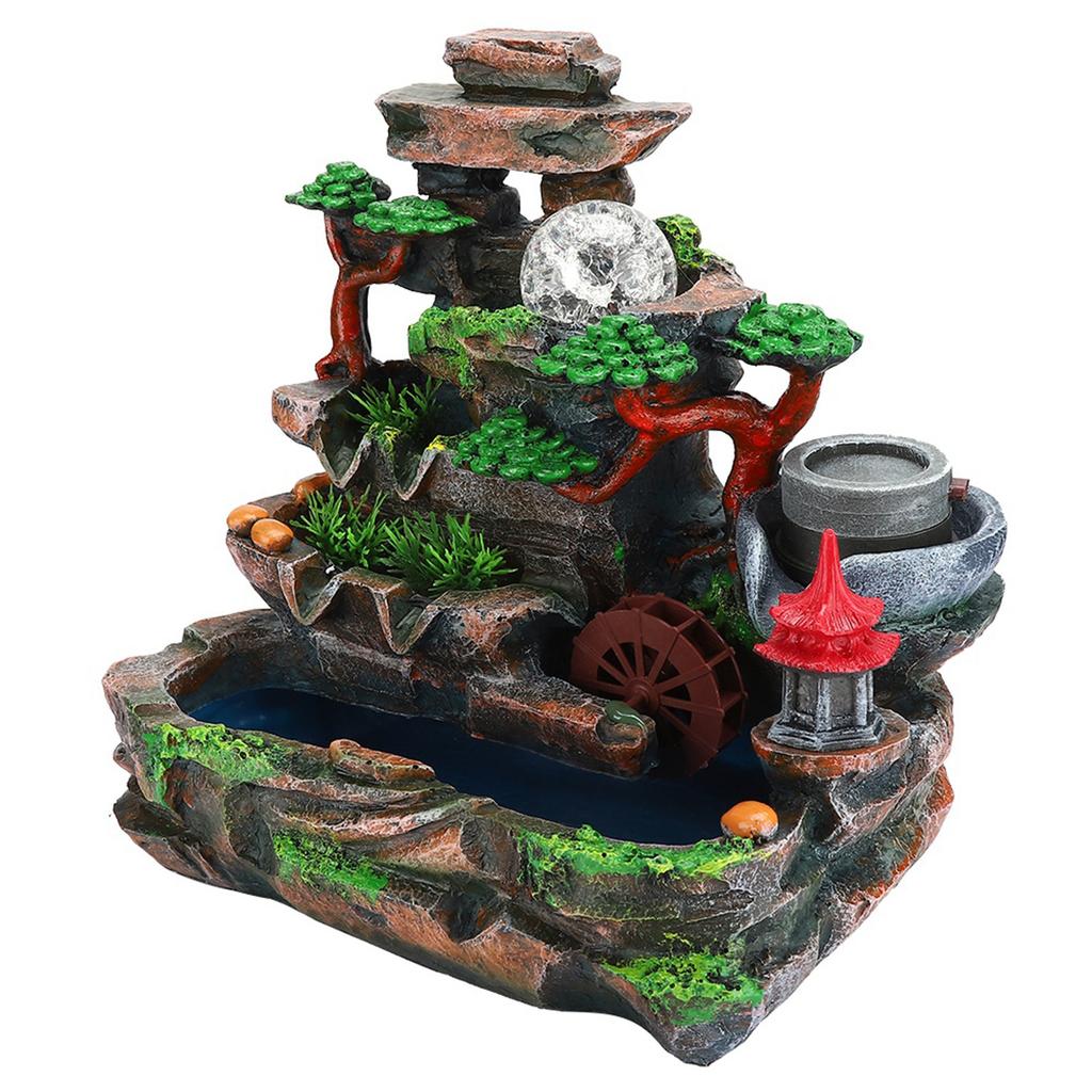 Уникальный смоляной настольный фонтан для ландшафтного украшения с эффектом распыления EU