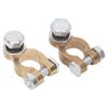 2PCS Alloy Battery Terminal Connectors Brass Positive Negative Terminals Top Post Connectors  Boat