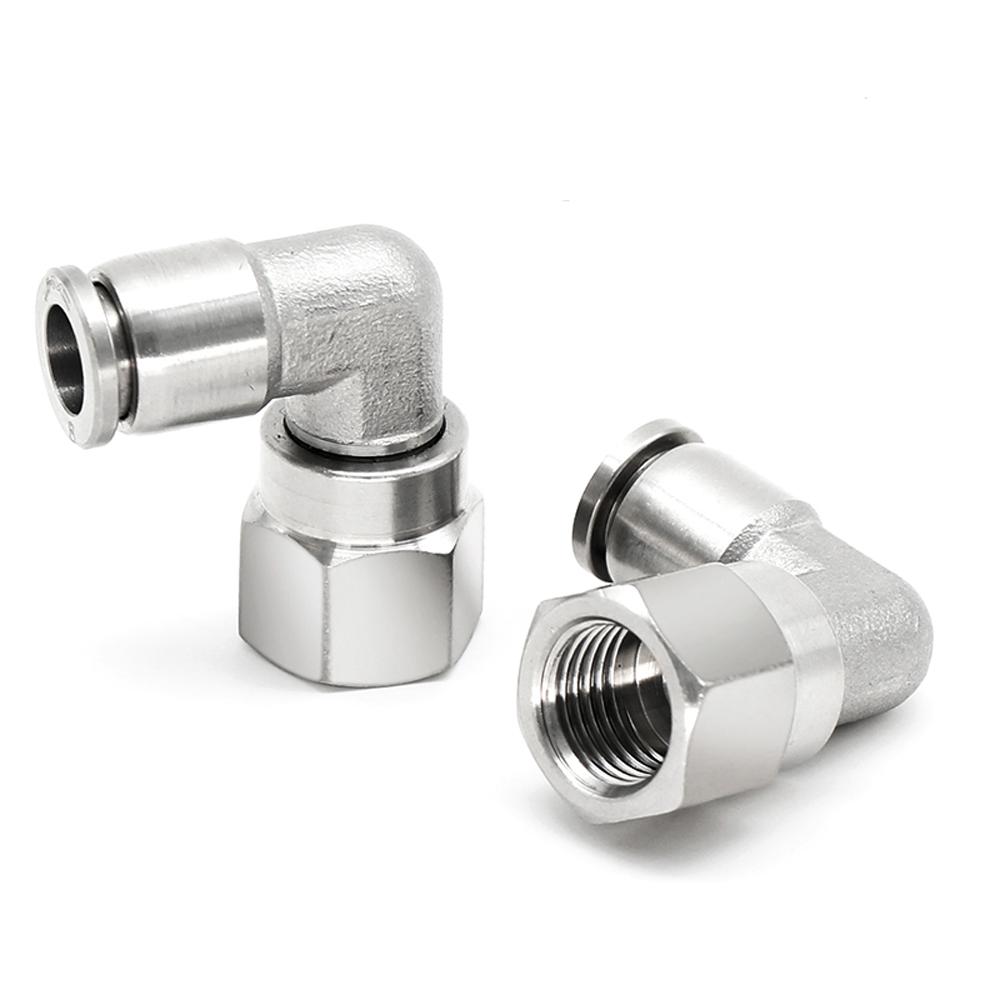 Пневматические фитинги M5 1/8" 1/4" 3/8" 1/2" BSPT Наружная резьба Никелированная латунь Быстроразъемное соединение Push-in Фитинг для воздуха Сантехника