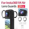2 шт. Защитные крышки для объектива камеры Insta360 X4 Air, Защитный чехол для объектива, Крышка объектива из закаленного стекла для аксессуаров камеры Insta360 X4 Air
