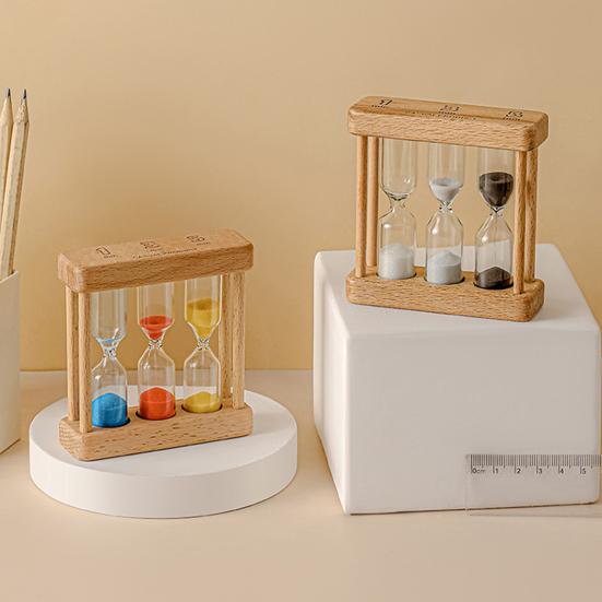 Набор песочных часов 1 мин 3 мин 5 мин Песочные часы 3-в-1 Настольные песочные часы для готовки, занятий в классе, упражнений, украшения дома и офиса
