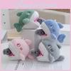 Adorable Pullable Shark Plush Toy Keychain Stress Relief Fun Backpack Pendant