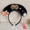 Flower Chinese Style Headwear Tassel Pearl Ancient Style Headband Princess Hair Hoop Hanfu Headdress Hanfu Hair Clip Women