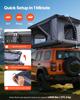 VEVOR Rooftop Tent Hard Shell, 2-3 Person Aluminum Roof Top Tent Hardshell with Tri-Color LED Light, Thick Mattress & 2 Windows