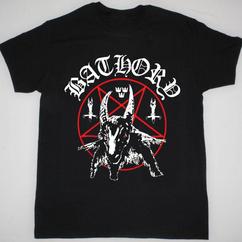 НОВЫЙ Логотип группы Bathory Черный Все размеры Унисекс Подарок Футболка для фаната PP383 Унисекс Футболка