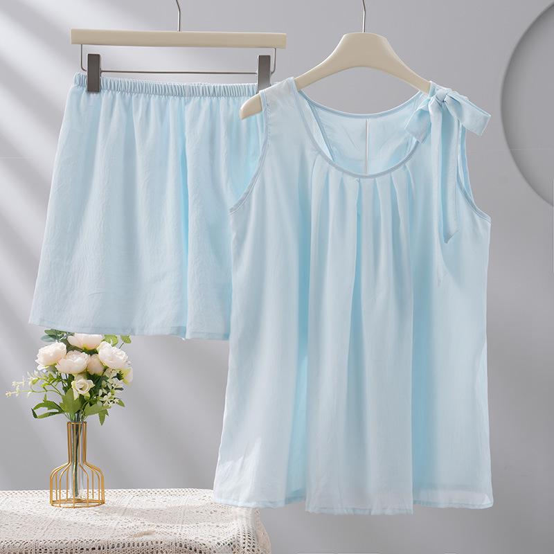 2025 Cloud Cotton Women's Pajama Set - Tank Top & Shorts, High-End Loose Casual Homewear