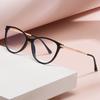 2022 Новая оправа для оптических очков Tr90 с пружинными дужками, Европейский и американский персонализированный кошачий глаз, Плоские очки с защитой от синего света, Мужские и женские очки